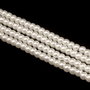 Perle de sticla albe, sfere 4 mm - 10 buc  (cod 2-12)