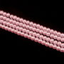 Perle de sticla roz, sfere 4 mm - 10 buc  (cod 2-14)