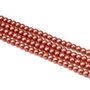 Perle de sticla caramizii, sfere 4 mm - 10 buc  (cod 2-18)