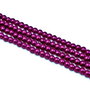 Perle de sticla roz inchis, sfere 4 mm - 10 buc  (cod 2-19)