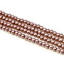 Perle de sticla maronii, sfere 4 mm - 10 buc  (cod 2-20)
