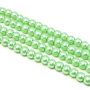 Perle de sticla vernil, sfere 6 mm - 10 buc  (cod 2-22)