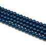 Perle de sticla bleumarin, sfere 6 mm - 10 buc  (cod 2-25)