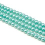 Perle de sticla azurii, sfere 6 mm - 10 buc  (cod 2-27)