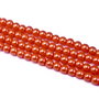 Perle de sticla portocalii, sfere 6 mm - 10 buc  (cod 2-28)