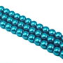 Perle de sticla albastre, sfere 8 mm - 10 buc  (cod 2-31)