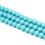 Perle de sticla turcoaz, sfere 8 mm - 10 buc  (cod 2-33)