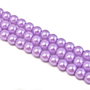 Perle de sticla mov deschis, sfere 8 mm - 10 buc  (cod 2-35)
