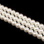 Perle de sticla albe, sfere 8 mm - 10 buc  (cod 2-36)