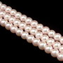 Perle de sticla roz pal, sfere 8 mm - 10 buc  (cod 2-37)
