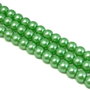Perle de sticla verzi, sfere 8 mm - 10 buc  (cod 2-38)