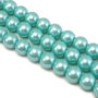 Perle de sticla azurii, sfere 10 mm - 10 buc  (cod 2-43)