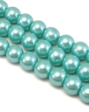 Perle de sticla azurii, sfere 10 mm - 10 buc  (cod 2-43)