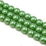 Perle de sticla verzi, sfere 10 mm - 10 buc  (cod 2-44)