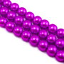 Perle de sticla mov, sfere 10 mm - 10 buc  (cod 2-48)
