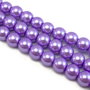 Perle de sticla mov deschis , sfere 10 mm - 10 buc  (cod 2-49)