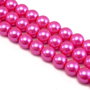Perle de sticla roz, sfere 10 mm - 10 buc  (cod 2-51)