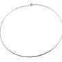 Baza colier rigida, finisaj argintiu,  40 cm (cod 3-1)