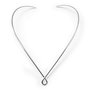 Baza colier rigida, placata cu argint,  38 cm (cod 3-4)
