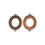 Bază cabochon/conector, finisaj cupru, 35x25 mm (cod 3-10)