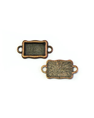 Bază cabochon/conector, finisaj cupru, 27x14 mm (cod 3-11)