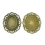 Bază cabochon, finisaj bronz, 41x35 mm (cod 3-14)