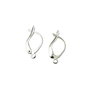 Tortite cercei tip leverback, placate cu argint, 17 mm (cod 4-1)