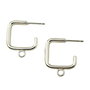 Tortite cercei placate cu argint, 21x17 mm (cod 4-12)