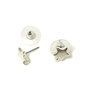 Tortite cercei tip tija, otel chirurgical placat cu argint, steluta 11x9 mm  (cod 4-16)