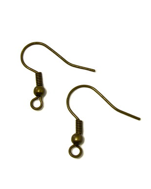 Tortite cercei tip carlig, finisaj bronz, 19 mm (cod 4-20)