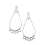 Chandelier din otel placat cu argint, 42x18 mm (cod 5-3)