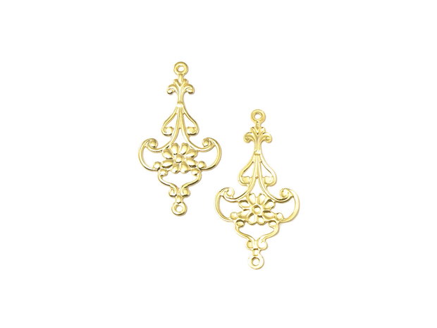 Chandelier placat cu aur, 28x14 mm (cod 5-5)