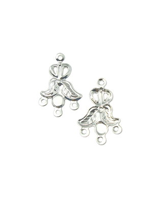 Chandelier din otel placat cu argint, 21x13 mm (cod 5-10)
