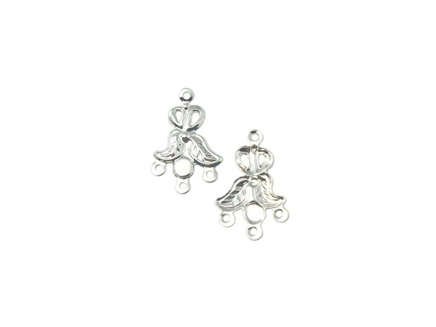 Chandelier din otel placat cu argint, 21x13 mm (cod 5-10)