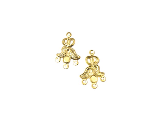 Chandelier din otel placat cu aur, 21x13 mm (cod 5-11)