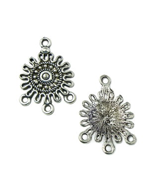 Chandelier placat cu argint antichizat, 26x19 mm (cod 5-18)