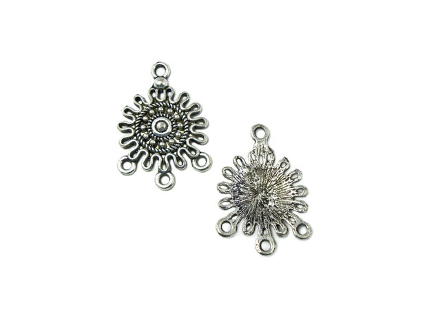 Chandelier placat cu argint antichizat, 26x19 mm (cod 5-18)
