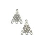 Chandelier placat cu argint antichizat, 21x16 mm (cod 5-19)