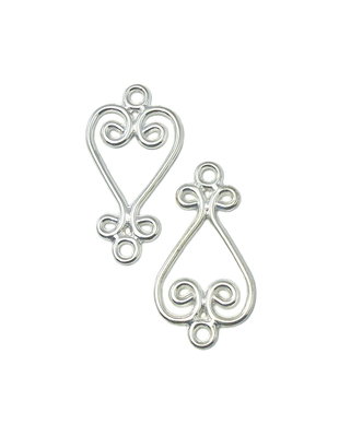 Chandelier placat cu argint, 26x14 mm (cod 5-21)