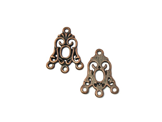 Chandelier finisaj cupru antichizat, 24x18 mm (cod 5-28)