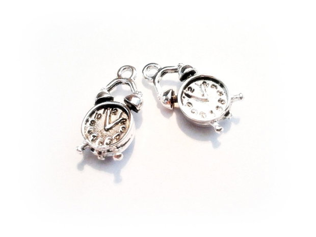 1b Charm placat argint Ceas 9 x 18 mm (SRG0 26)