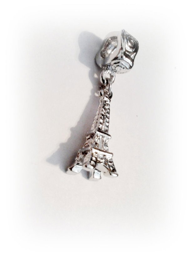1b Pandantiv placat argint '' Turn Eiffel 3d '' 7 x 20 mm