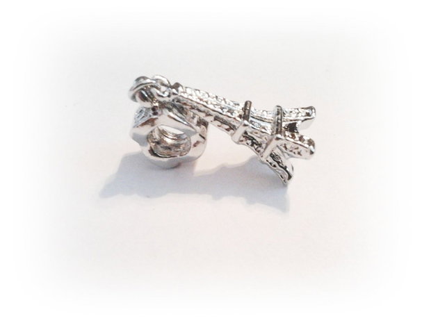 1b Pandantiv placat argint '' Turn Eiffel 3d '' 7 x 20 mm