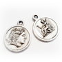 1b Charm  / pandantiv placat  argint '' Moneda antica '' 21 mm