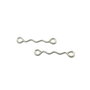 Conector din otel placat cu argint, 22x3 mm (cod 6-12)