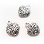 1b Charm placat argint '' Inima  '' 15 x 12 mm