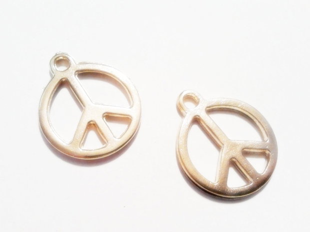 1b Charm  / pandantiv aurit antichizat'' Peace '' 20 mm