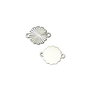 Conector floare placat cu argint, 12x9 mm (cod 6-18)