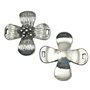 Conector floare, finisaj argintiu antichizat, 37x37 mm (cod 6-22)