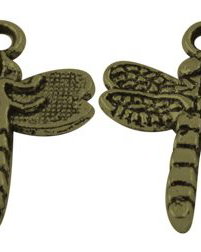 Charm libelula, bronz antichizat